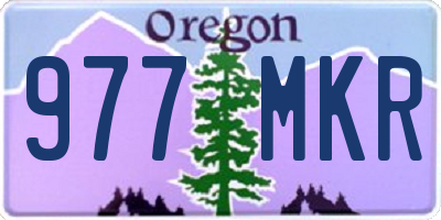 OR license plate 977MKR