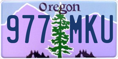 OR license plate 977MKU