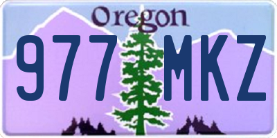 OR license plate 977MKZ