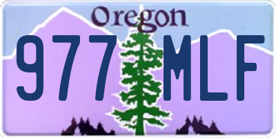 OR license plate 977MLF