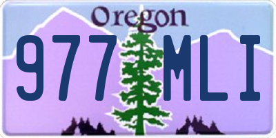 OR license plate 977MLI