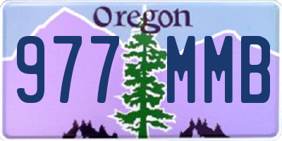 OR license plate 977MMB