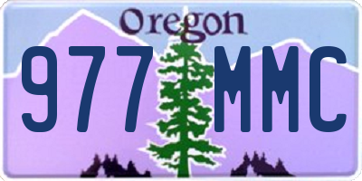 OR license plate 977MMC