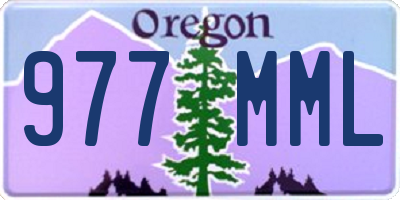 OR license plate 977MML