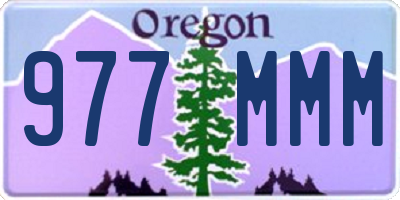 OR license plate 977MMM