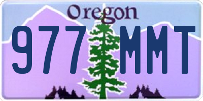 OR license plate 977MMT