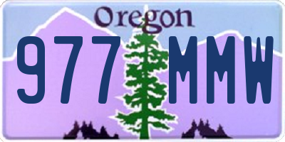 OR license plate 977MMW