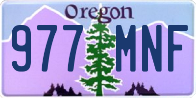 OR license plate 977MNF