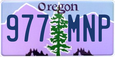 OR license plate 977MNP