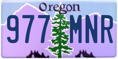 OR license plate 977MNR