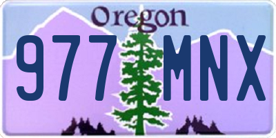 OR license plate 977MNX