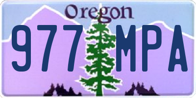 OR license plate 977MPA