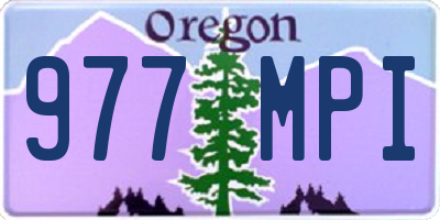 OR license plate 977MPI