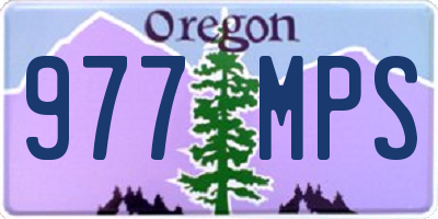 OR license plate 977MPS