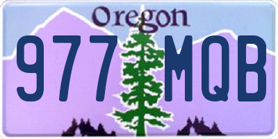 OR license plate 977MQB