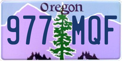 OR license plate 977MQF