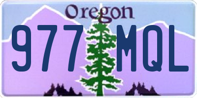 OR license plate 977MQL