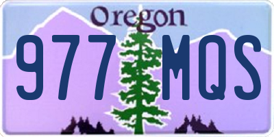 OR license plate 977MQS
