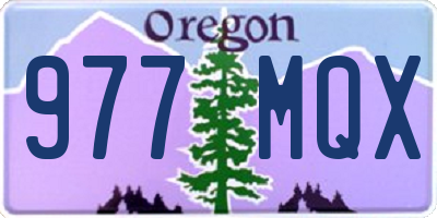 OR license plate 977MQX