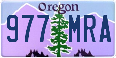 OR license plate 977MRA