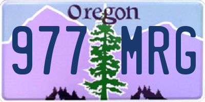 OR license plate 977MRG