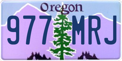 OR license plate 977MRJ