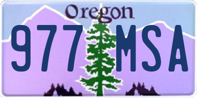 OR license plate 977MSA