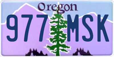 OR license plate 977MSK