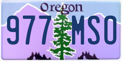 OR license plate 977MSO