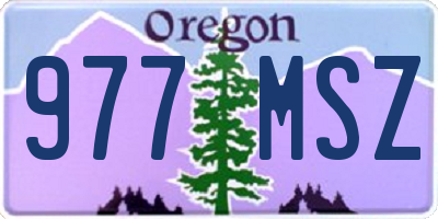 OR license plate 977MSZ