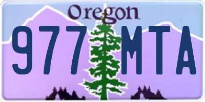 OR license plate 977MTA
