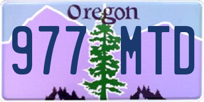 OR license plate 977MTD