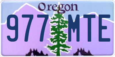 OR license plate 977MTE