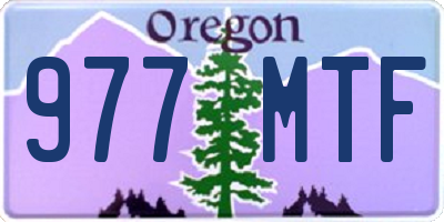 OR license plate 977MTF