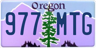 OR license plate 977MTG