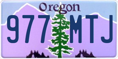 OR license plate 977MTJ