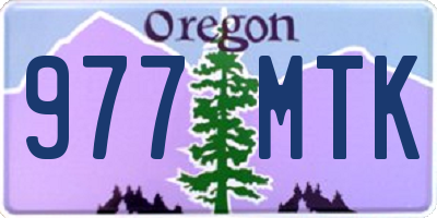 OR license plate 977MTK