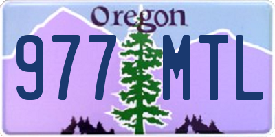 OR license plate 977MTL