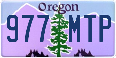 OR license plate 977MTP
