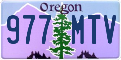 OR license plate 977MTV