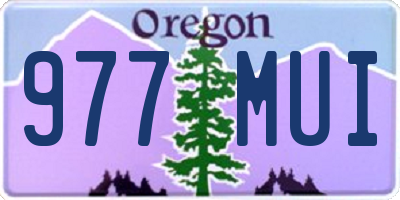 OR license plate 977MUI