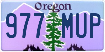 OR license plate 977MUP