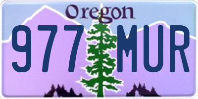 OR license plate 977MUR