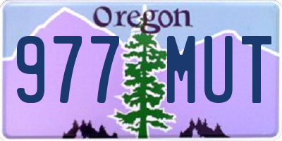 OR license plate 977MUT