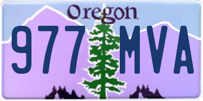 OR license plate 977MVA