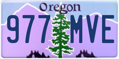 OR license plate 977MVE