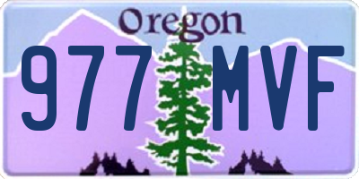 OR license plate 977MVF