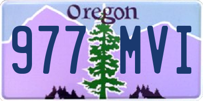 OR license plate 977MVI