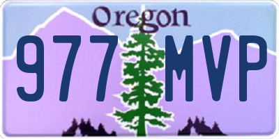 OR license plate 977MVP