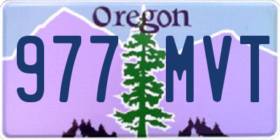 OR license plate 977MVT